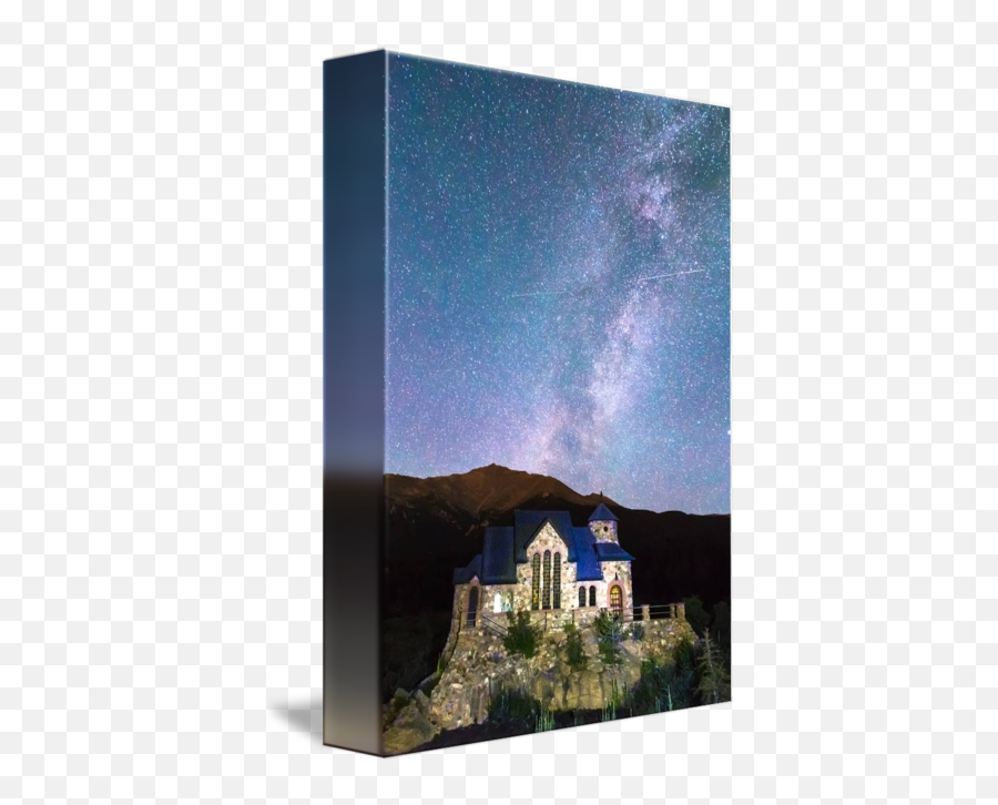 Perseid Meteor Shower And Chapel - Architecture Png,Meteor Shower Png
