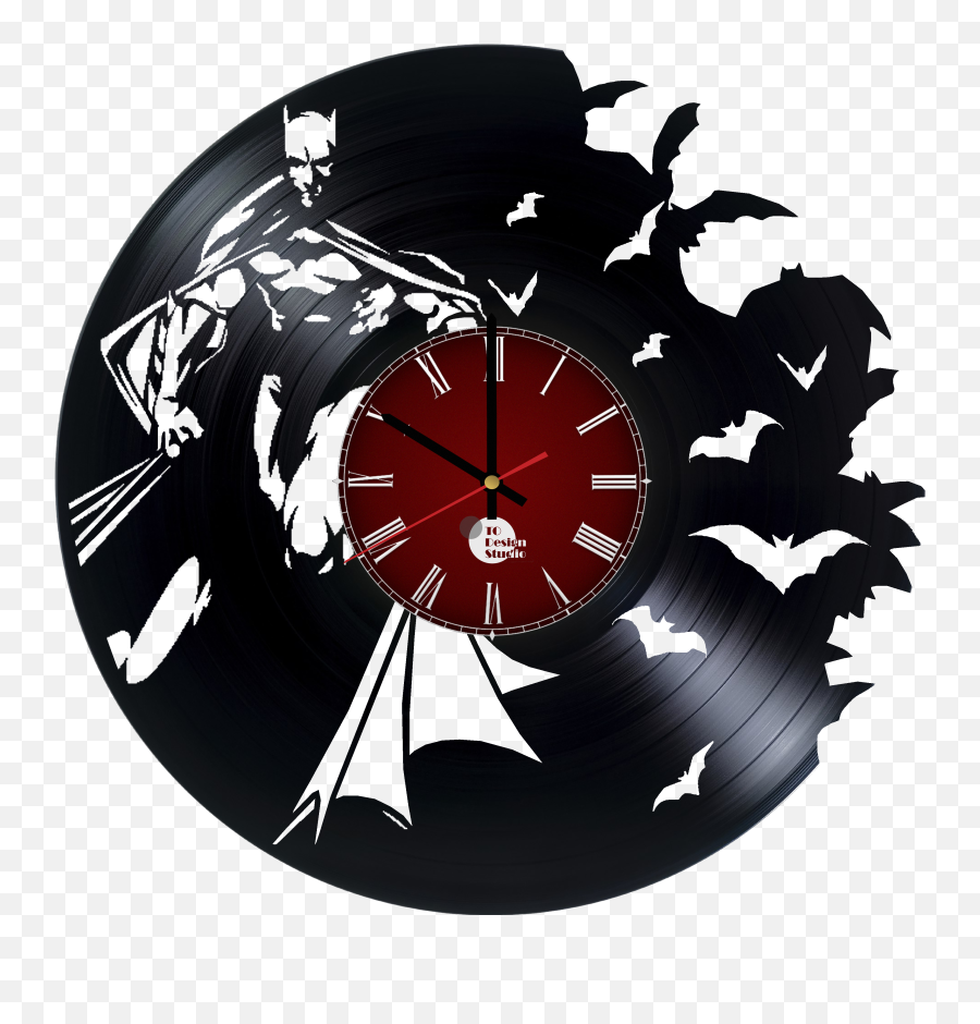 Vinyl Record Png - Batman Vinyl Record Wall Clock Batman Cool Clock Silhouette,Vinyl Record Png