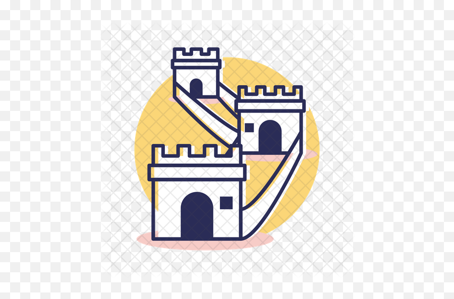 Great Wall Of China Icon Colored - Dibujos De La Muralla China Faciles  Png,Great Wall Of China Png - free transparent png images 