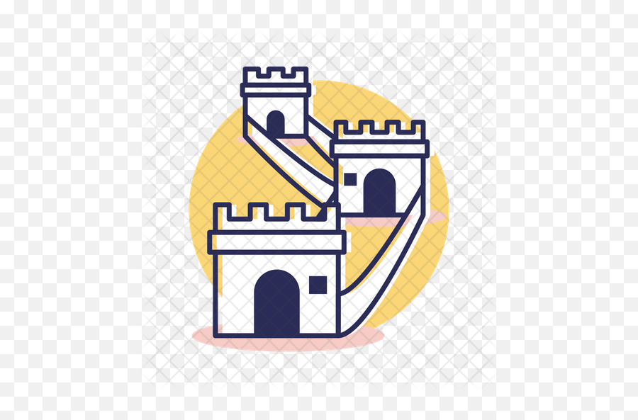 Great Wall Of China Icon Colored - Dibujos De La Muralla China Faciles Png,Great Wall Of China Png