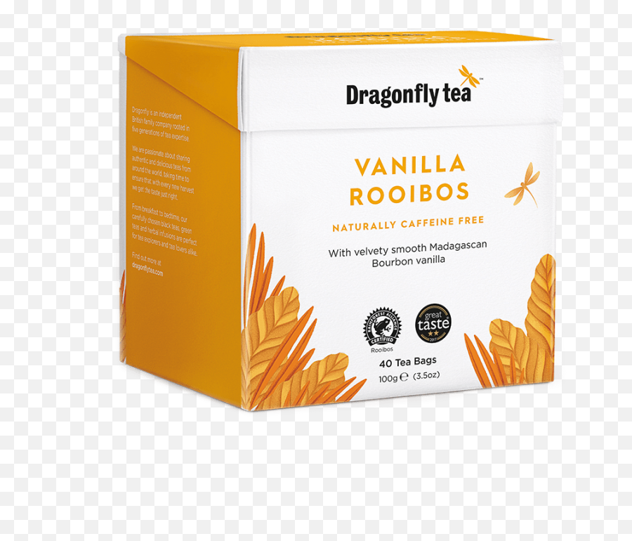 Dragonfly Tea Rooibos Vanilla Blend 4x40 Bags - Dragonfly Vanilla Rooibos Tea Png,Vanilla Png