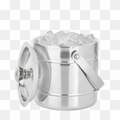 5 Ltr 2 Ring Ice - Bucket Silver Full Size Png Download Ice Bucket Png,Bucket Png