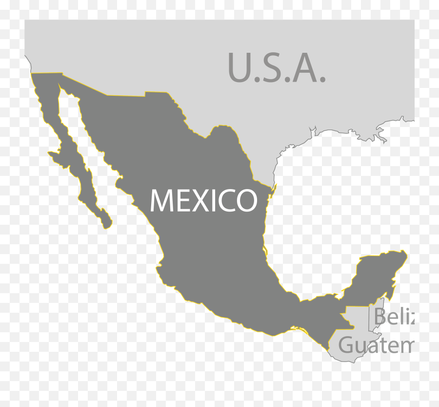 Mexico Map - Mexico Vector Map Free Png,Texas Map Png