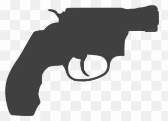 Revolver Silhouette Firearm Pistol Gun - Pistol Silhouette Png,Revolver Transparent