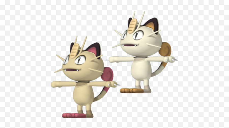 Meowth Pokemon Character Free 3d Model - Cartoon Png,Meowth Png