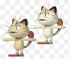 Meowth Pokemon Character Free 3d Model - Cartoon Png,Meowth Png