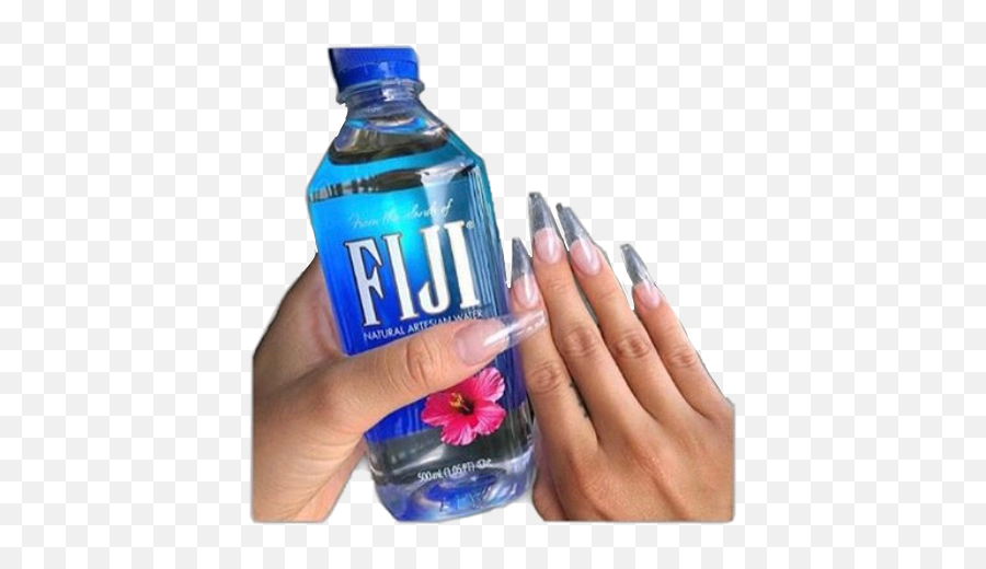 Water Fijiwater Fiji Girl Nails Sticker - Baddie Clear Nails Png,Fiji Water Png