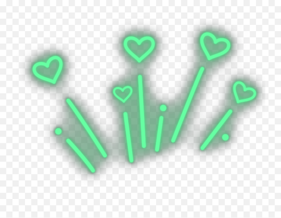 Mq Green Heart Hearts Lines Neon - Transparent Neon Green Heart Png,Neon Lines Png