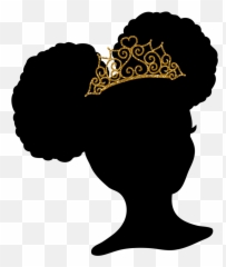 Pageant Crown Png - Goldcrownafropuffs Little Black Girl Silhouette Woman With Crown