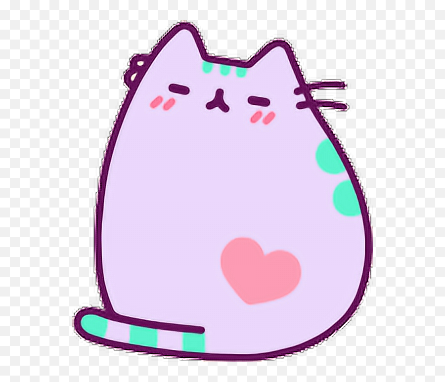 Purple Pusheen Cat Kawaii Adorable - Kawaii Pusheen Cat Png,Pusheen Transparent