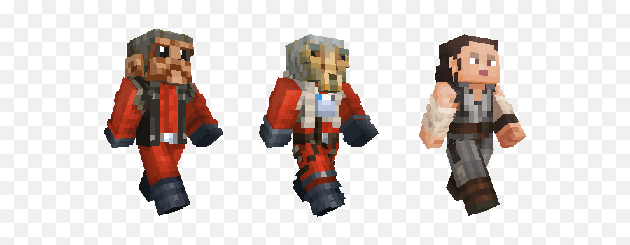 Star Wars Sequel Skin Pack Out Now Minecraft - Last Jedi Rey Minecraft Skin Png,Rey Star Wars Png