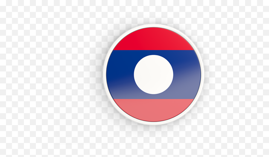 Round Icon With White Frame Illustration Of Flag Laos - Dot Png,Round Png