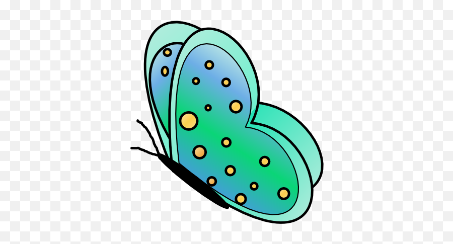 Green Butterflies Clipart - Clip Art Bay Kupu Kupu Kartun Lucu Png,Flying Butterfly Png
