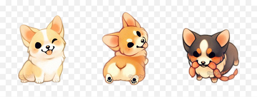 Download Tumblr Puppy Puppys Dog Cute Corgi Corgis - Kawaii Happy Png,Corgi Transparent