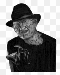 Freddy Krueger Transparent Background - Png White Black