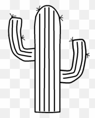 Cactus Png Free Download Arts - Cactus Clipart Black And White,Cacti Png