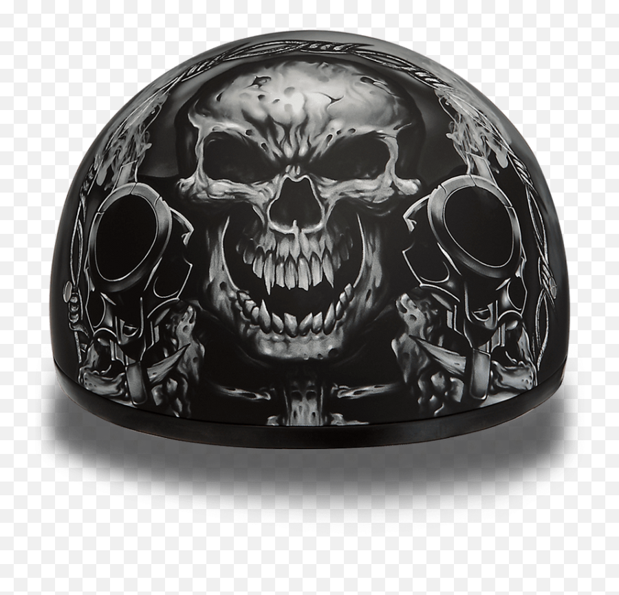 Daytona Half Shell Dot Mens Skull With - Daytona Skull Helmet Png,Icon Skeleton Skull Motorcycle Helmet