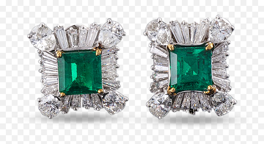 Download Colombian Emerald And Diamond Earrings - Earring Earrings Png,Diamond Earring Png