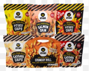 Irvins Us Dangerously Addictive Salted Egg Snacks Made - Irvin Salted Egg Menu Png,Egg Roll Icon