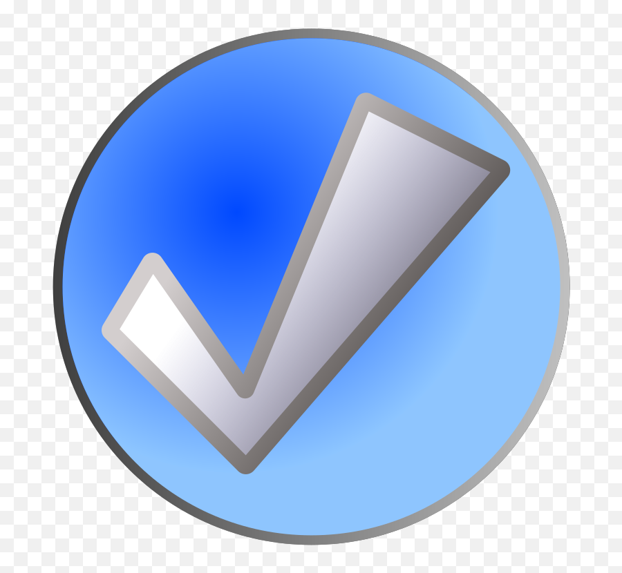 Blue Check Button Png Svg Clip Art For Web - Download Clip Vertical,Blue Check Icon