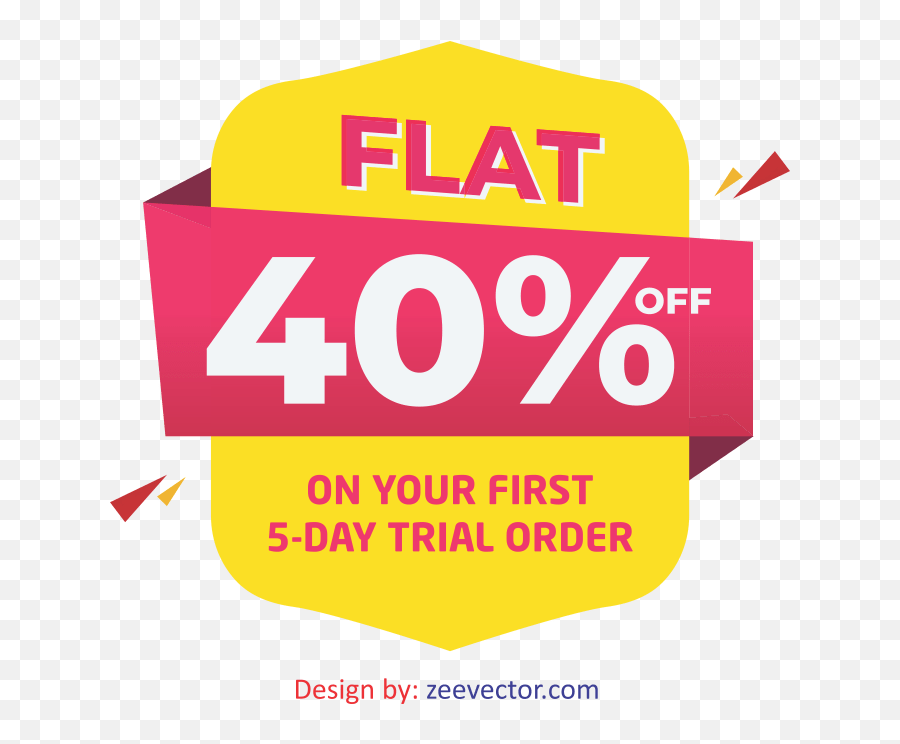 40 Percent Off Vector Label - Free Vector Design Cdr Ai Flat 40 Off Png,Dicount Icon Vector