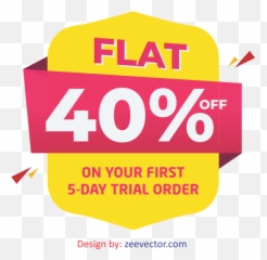 40 Percent Off Vector Label - FREE Design Cdr Ai Flat Png