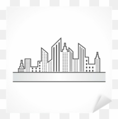 Sticker Illustration Of Abstract Black Real Estate Icon - Vertical Png,Abstract Icon Set Black
