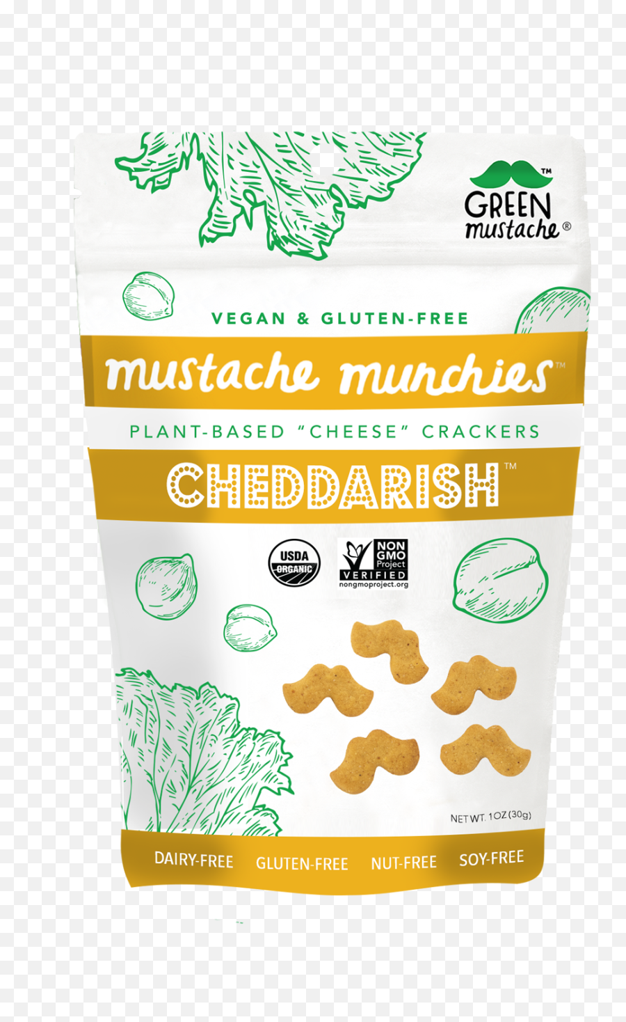 Mustache Munchies Cheddarish Crackers Png Icon For Facebook