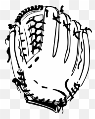 Baseball Glove Clipart Black And White - png