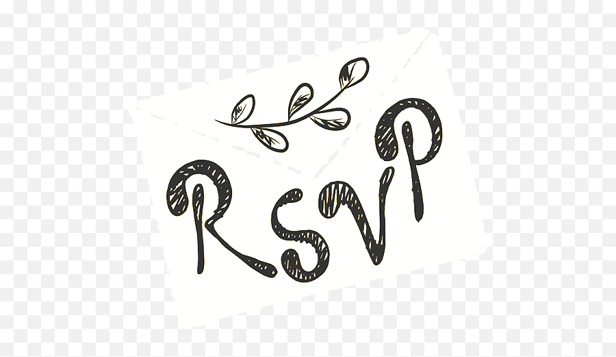 Rsvp Letter Word Art - Illustration Png,Rsvp Png