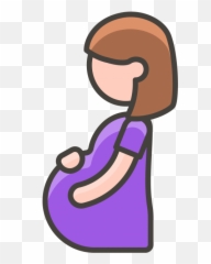 Pregnant Woman Emoji - Icon Vector Clipart png