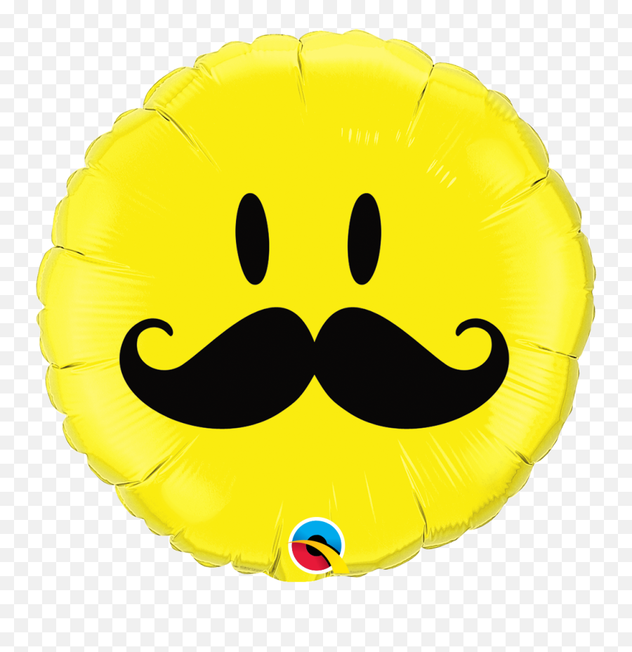 Emoji Smiley Face Mustache 18 Inch Foil Balloon - Cloud 9 Pink Smiley Face Png,Cloud Emoji Png