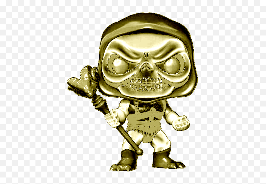Download Skeletor Gold Chrome Pop Vinyl - Cartoon Full Cartoon Png,Skeletor Png