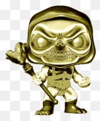 Download Skeletor Gold Chrome Pop Vinyl - Cartoon Full Cartoon Png,Skeletor Png