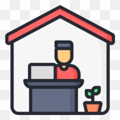 Icon Of Colored Outline Style - For Work From Home png
