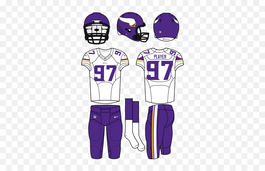 Minnesota Vikings Road Uniform - National Football League Baltimore Ravens Home Uniforms Png,Viking Helmet Logo