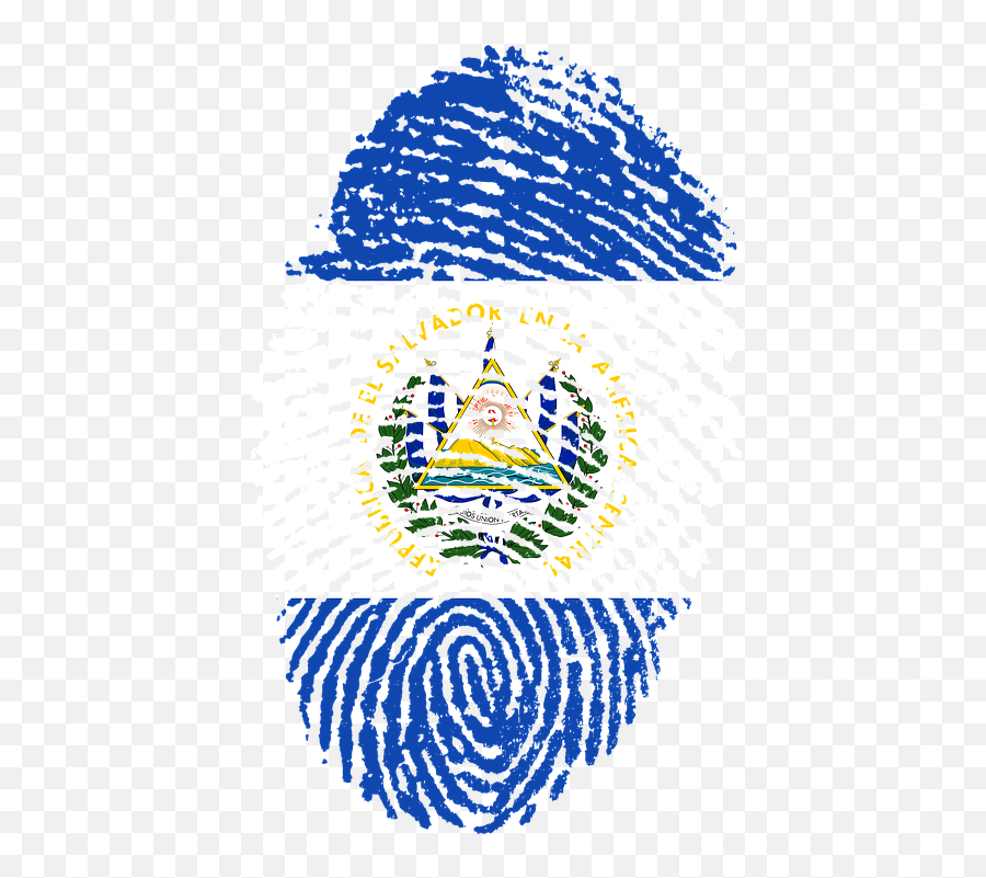 El Salvador Flag Fingerprint - El Salvador Png,El Salvador Flag Png