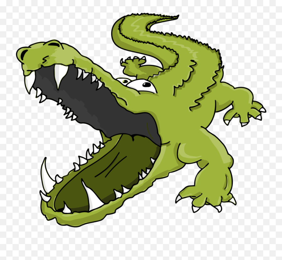Reptile Artwork Crocodile Png Clipart - Cartoon Crocodile With Open Mouth,Crocodile Png