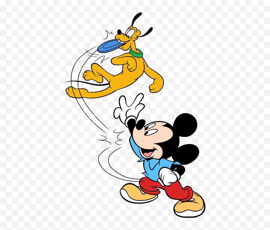 Moldura Minnie Png - Mickey Pluto Playing Frisbee Mickey Mickey And Pluto Playing Frisbee,Pluto Transparent Background