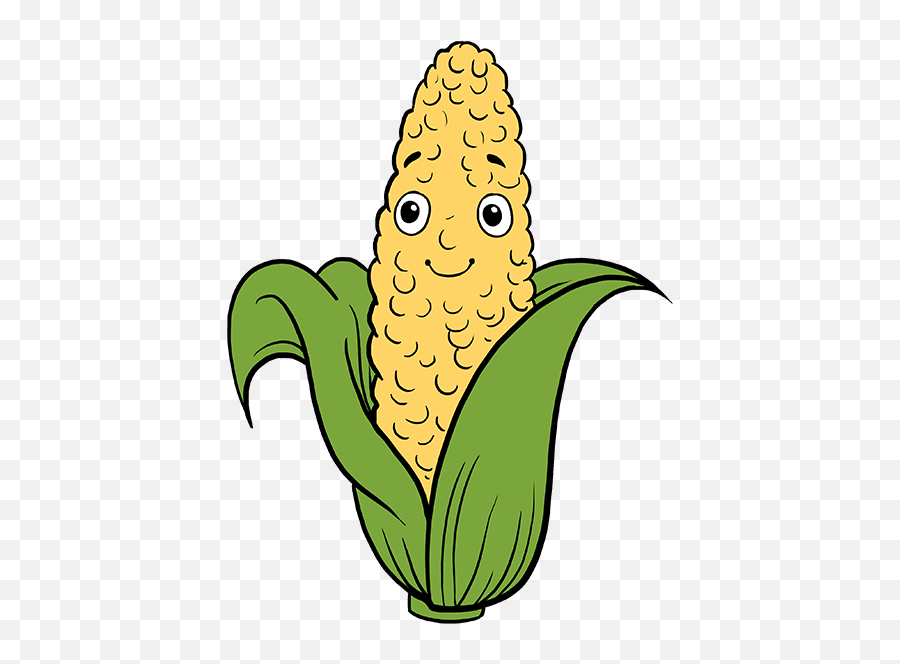 How To Draw A Corn Cob - Really Easy Drawing Tutorial Corn Draw Png,Corn Cob Png