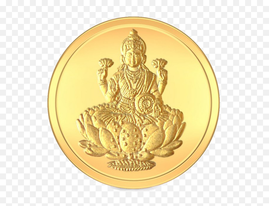 Lakshmi Gold Coin Png Image - Laxmi Ji Gold Coin,Gold Coins Png