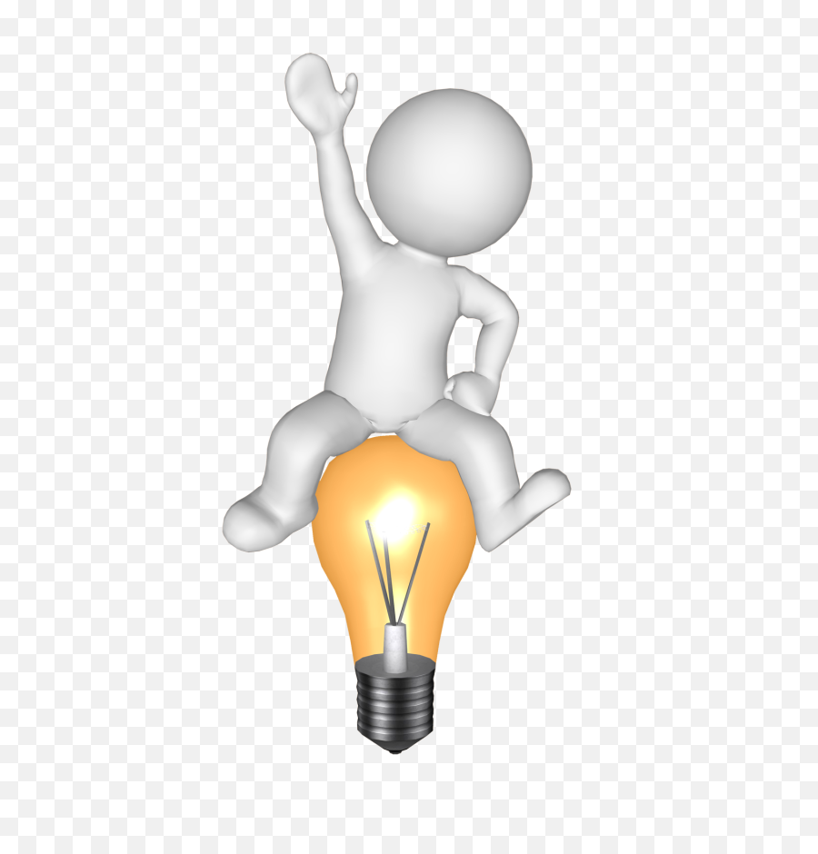 Download Lightbulb Clipart Idea Man - 3d Man Light Bulb Png,Idea Light Bulb Png