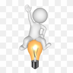Download Lightbulb Clipart Idea Man - 3d Bulb png