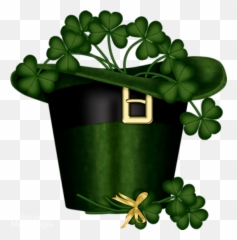 Tube St Patrick Chapeau Png - Leprechaun Hat Png Flowerpot,Leprechaun Hat Png