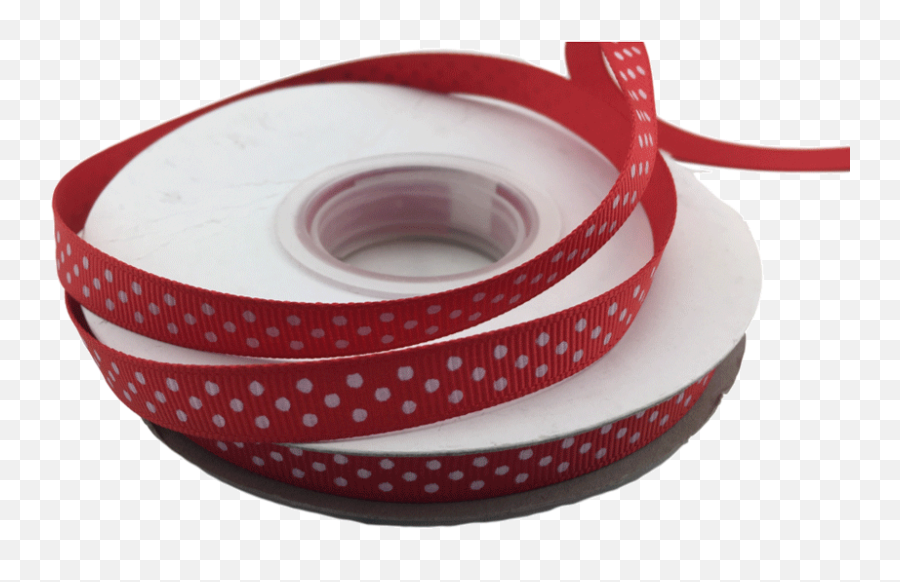 Red And White Polka Dots Grosgrain 38 Rqc Supply - Polka Dot Png,White Polka Dots Png