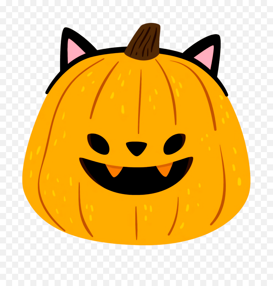 Cat Pumpkin Clipart Free Download Transparent Png Creazilla - Cute Halloween Pumpkin Drawing,Pumpkins Transparent