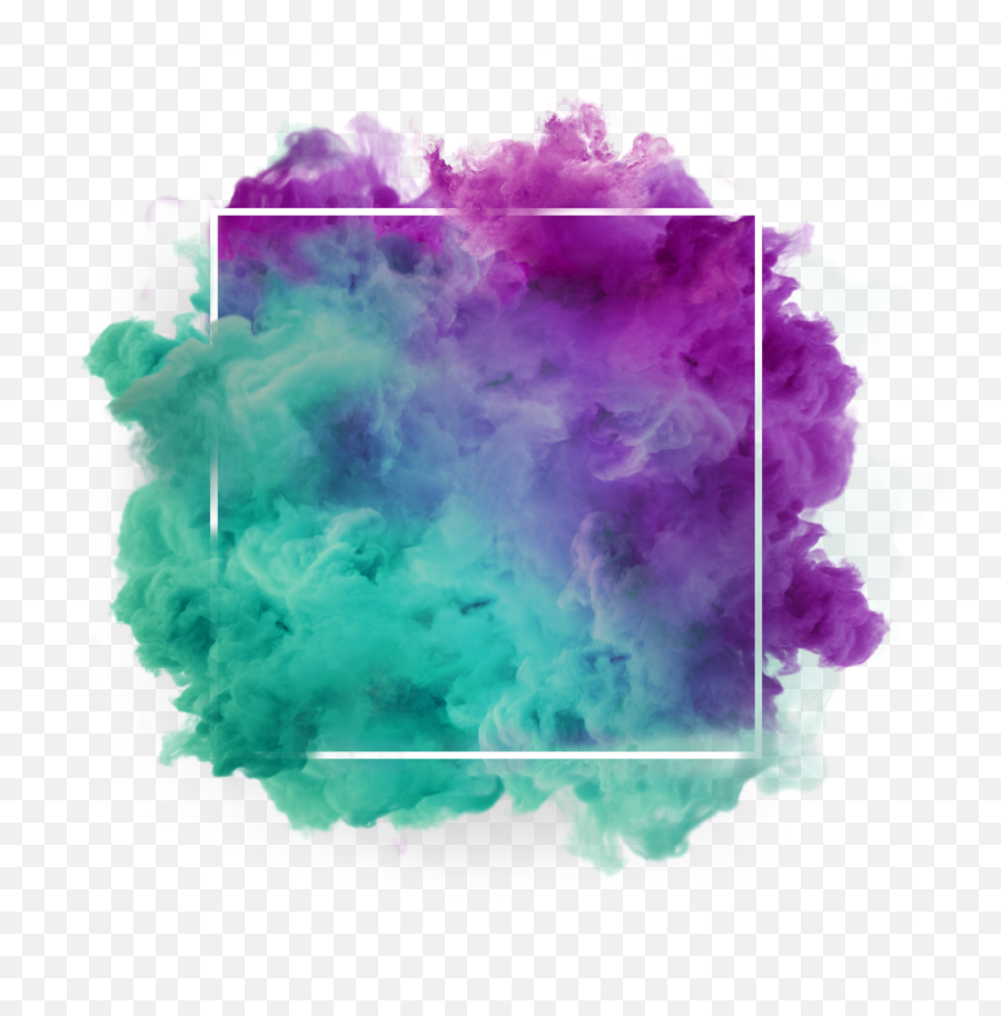Ftestickers Background Frame Sticker By Pennyann - Green And Purple Smoke Png,Colorful Smoke Png