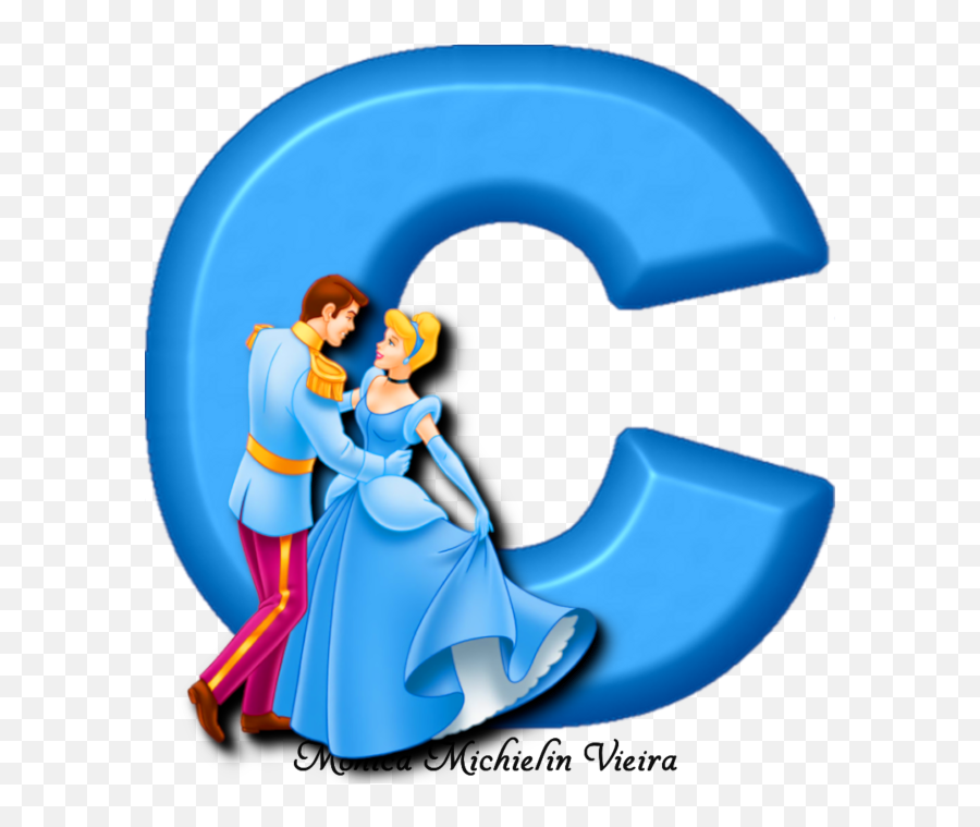 Monica Michielin Alfabetos Alfabeto Cinderela Princesa E - Disney Princess Letter K Png,Disney Png