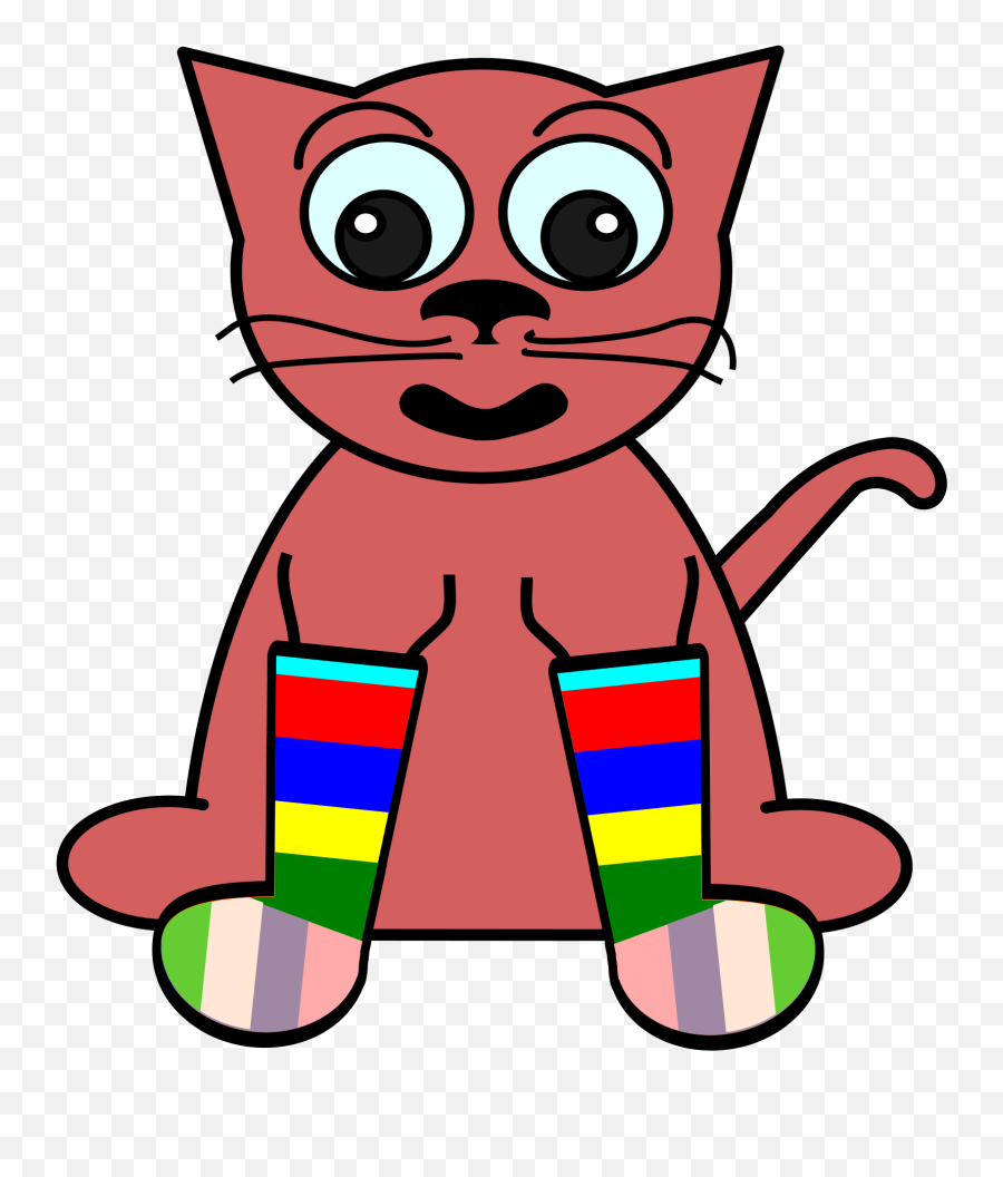 Rainbow Svg Clip Arts Download - Download Clip Art Png Icon Cat With Socks Cartoon,Rainbow Clipart Transparent