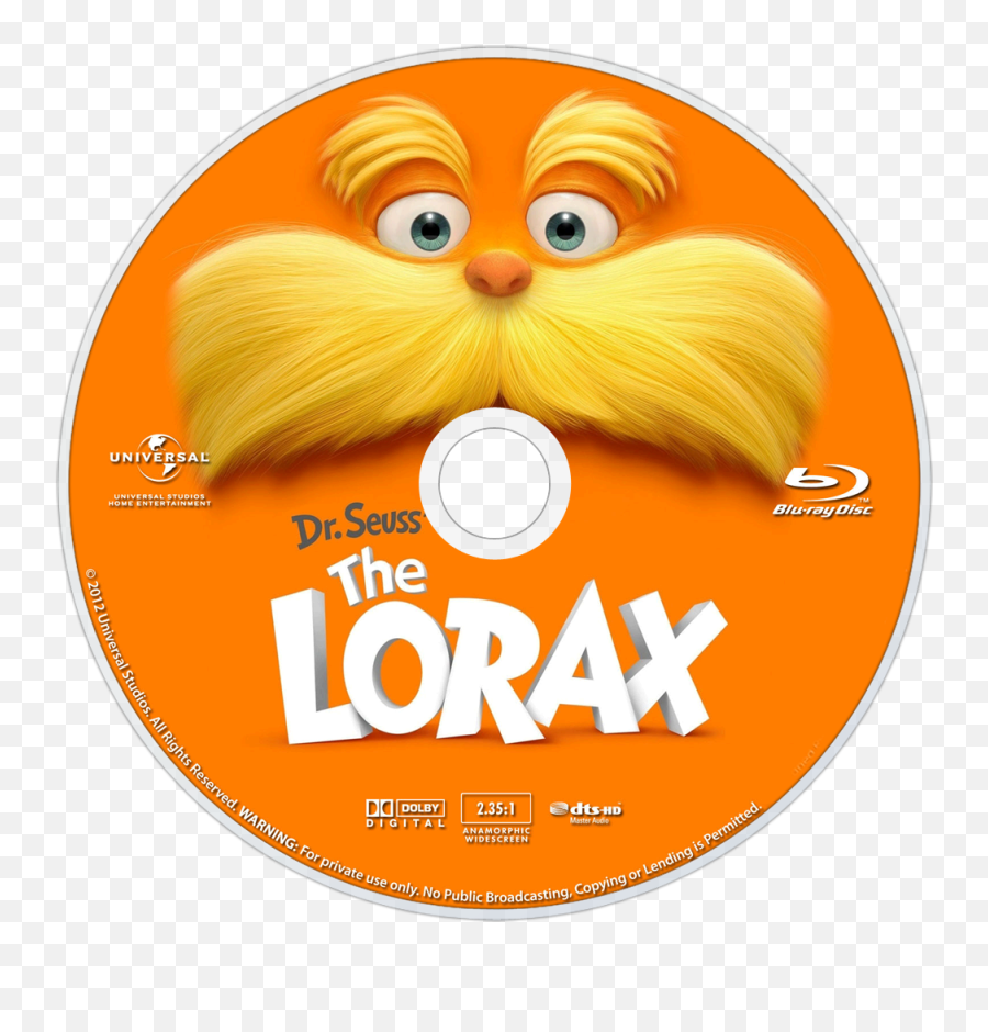 Lorax Blu Ray Disc Png Image With No - Dr Seuss The Lorax Blu Ray And Dvd,The Lorax Png